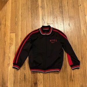 Nike full zip black and red  track jacket youth boys size 5